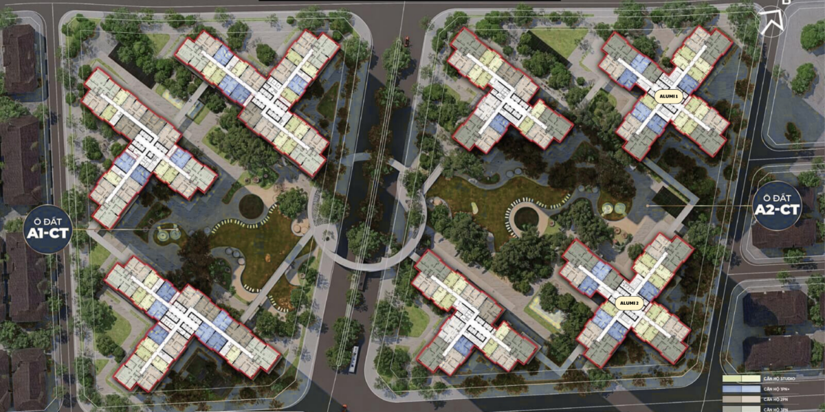 Thiết kế & Mặt bằng căn hộ ALUMI: Studio đến Penthouse chi tiết