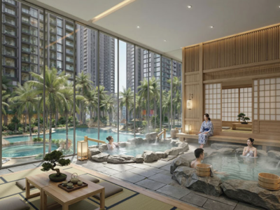Tiện ích khoáng nóng ALUMI: Bể Onsen tầng 3, Sky Ring, Hub năng lượng