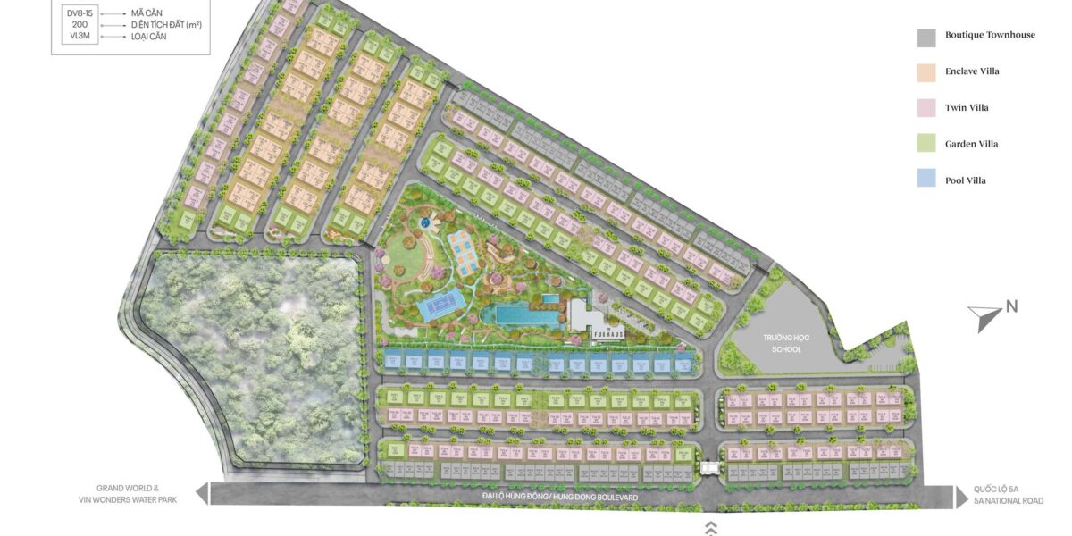Mặt Bằng The Fullton — Townhouse, Enclave, Twin, Garden & Pool Villas