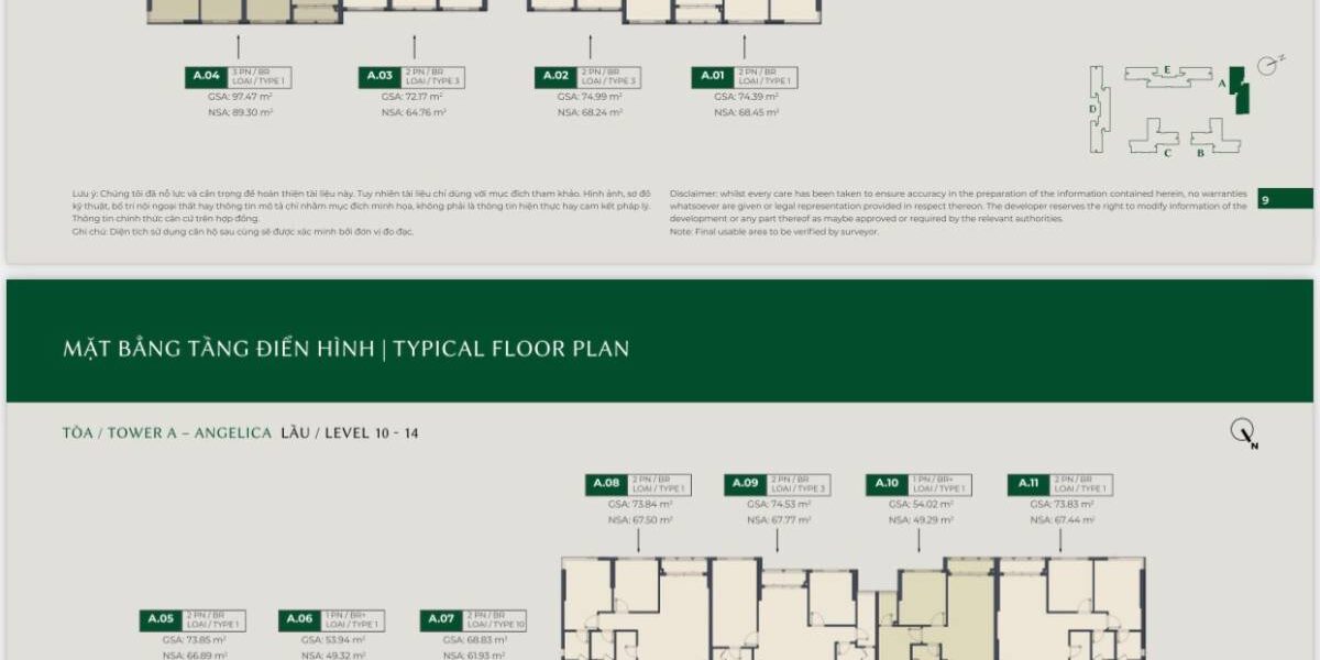 Thiết kế & mặt bằng Lumiere Boulevard — 5 tháp, 7 loại căn